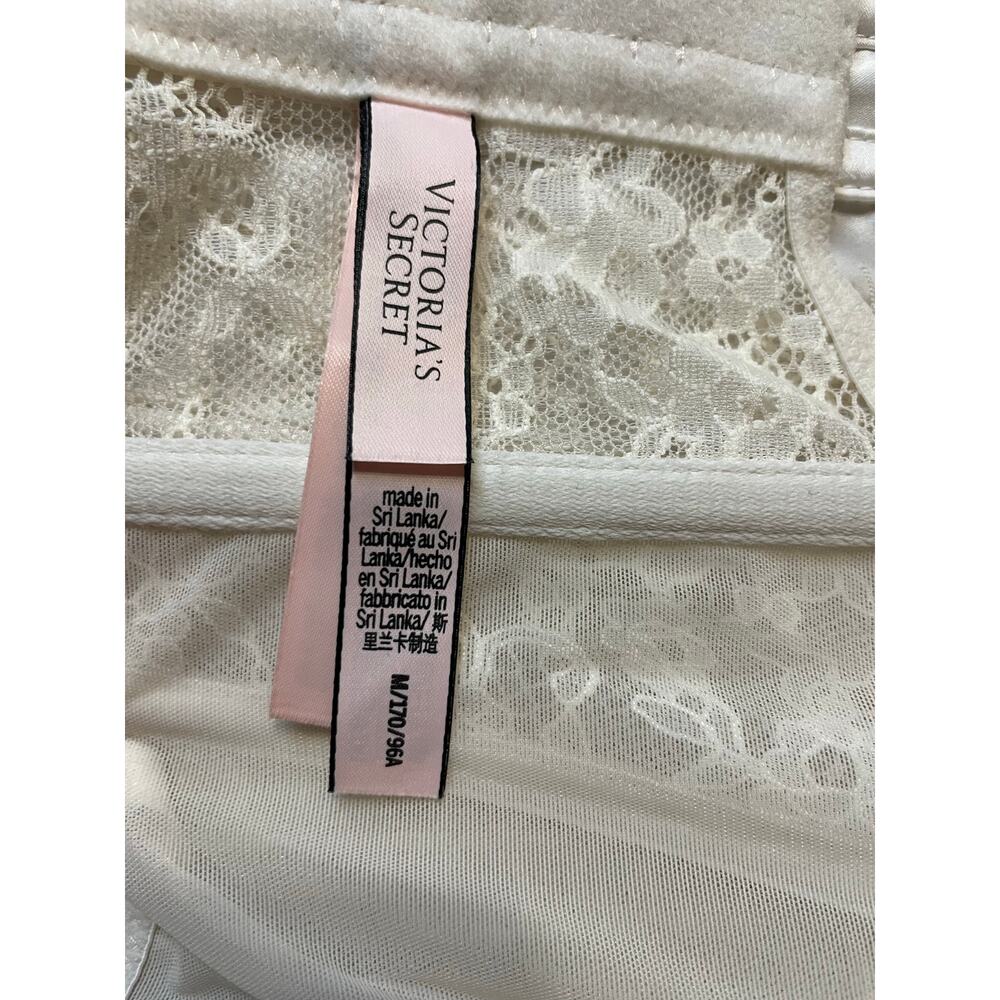 Victoria’s Secret Dream Angel White Floral Lace Satin Bridal Crop Corset Top Med - Picture 8 of 13